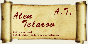 Alen Telarov vizit kartica
